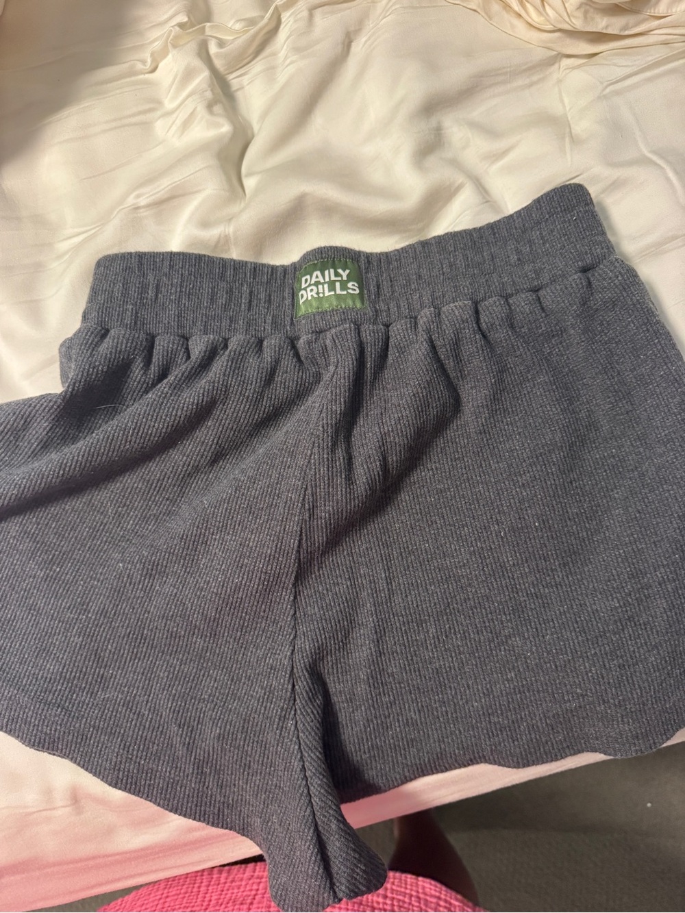 Daily Drills Dark Gray Ribbed Women’s Shorts